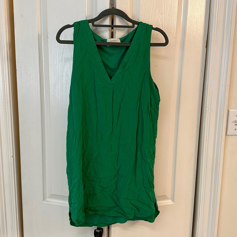Everly green shift dress